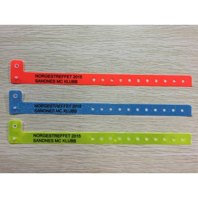 Vinyl L-Shaped Wristband w/1-Color Silkscreened Imprint (10" x .63")