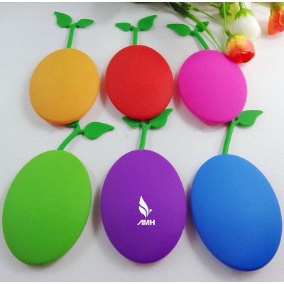 Bean Shaped Silicone Card Holder Key Chain