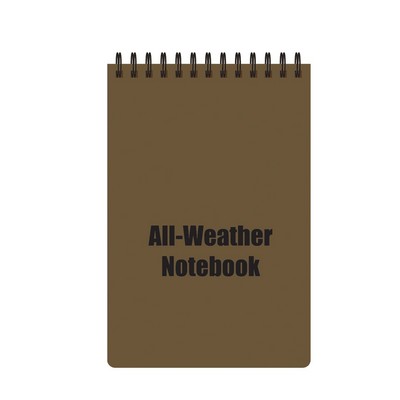 4"x6" Top Spiral Bound All Weather Notebook (Coyote Brown)