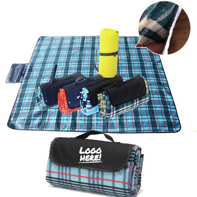 Plaid Fleece Picnic Blanket