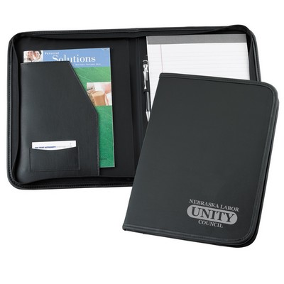 USA & Union Made Leather Letter Zipper Folder