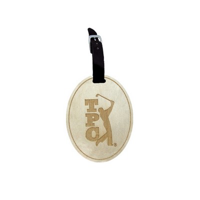 Wood Bag Tag Oval