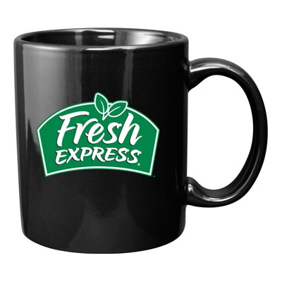 11 Oz. Black Vitrified Coffee Mug