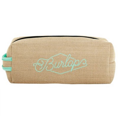 Doppelganger Burlap Neoprene Pouch