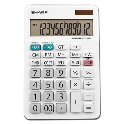 Sharp EL334WB Semi-Desktop Basic Calculator