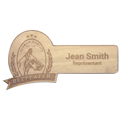 Maple Veneer Wood Name Badge