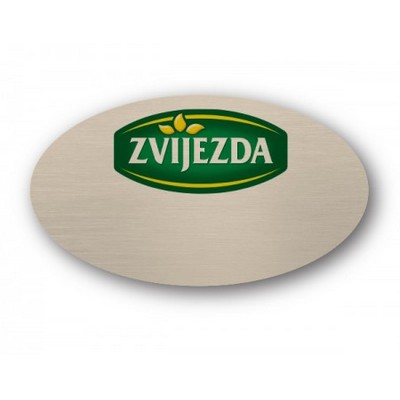 Stickpin Write-On P-Touch Metal Name Badge (3-1/8"x1-7/8")