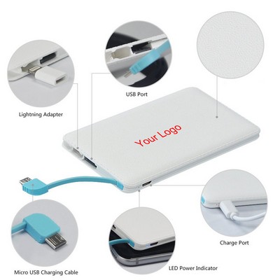 Wallet Size Credit Card Power Bank 2500mAh