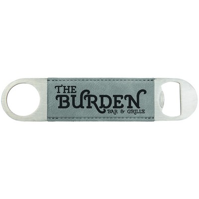 1.5" x 7" Gray Leatherette Bottle Opener