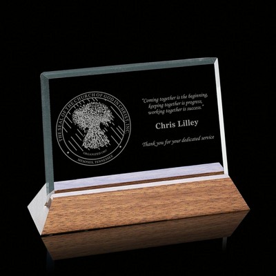 Esten Award - Starfire/Walnut 6"x8" Horizontal