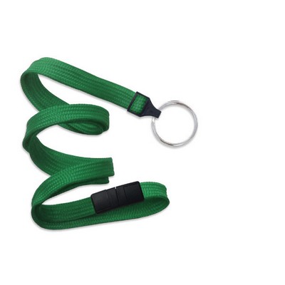 3/8" Breakaway Blank Lanyard w/Split Ring (Kelly Green)