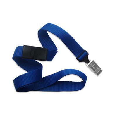 5/8" Blank Breakaway Lanyard w/Bulldog Clip (Royal Blue)