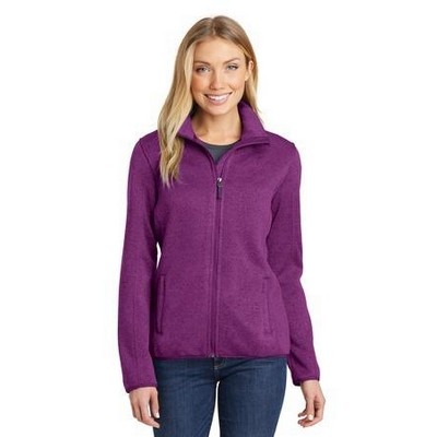 Ladies' Port Authority® Sweater Fleece Jacket