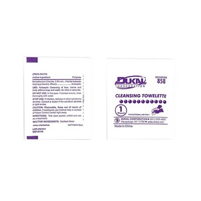 Non-Sterile Cleansing Towelettes - 5 x 8 (Case of 1)