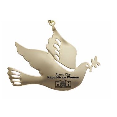 Prefinished Goldtone Dove Ornament