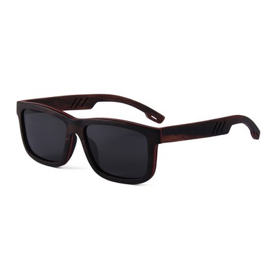 Ebony Wood Sunglasses - Smoke Polarized Lenses