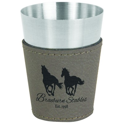 Gray 2 Oz. Leatherette Shot Glass