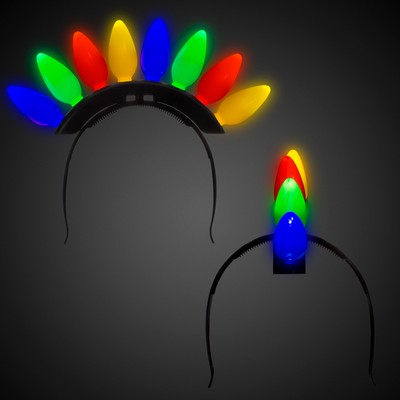 Christmas Bulb LED Mohawk Headband