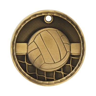 2" 3D Volleyball Medal