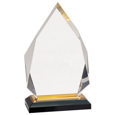 5 1/4" x 7 3/4" Gold Diamond Impress Acrylic Award