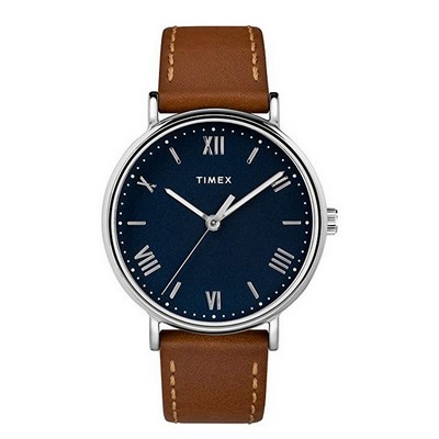 Timex Southview Tan Leather Strap, Blue Dial