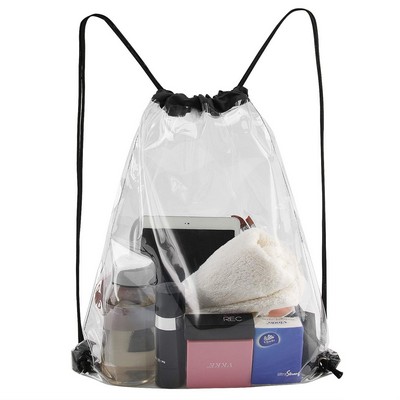 Transparent Vinyl drawstring bag