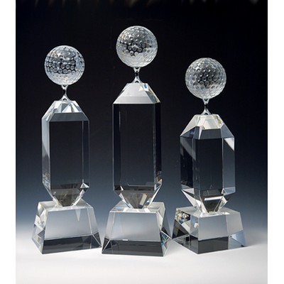 Golf Optical Crystal Award/Trophy 11"H