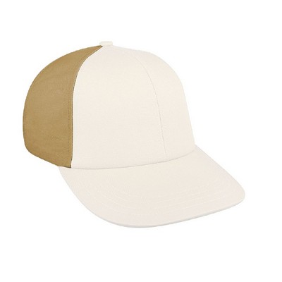 USA Made Low Style Contrast Back Brushed Cap w/Self Strap