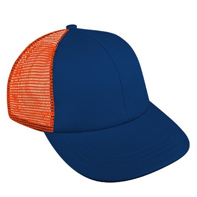 USA Made Low Style Contrast Mesh Back Brushed Front Cap w/Hook & Loop Closure