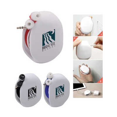 Retractable Earphone w/Case