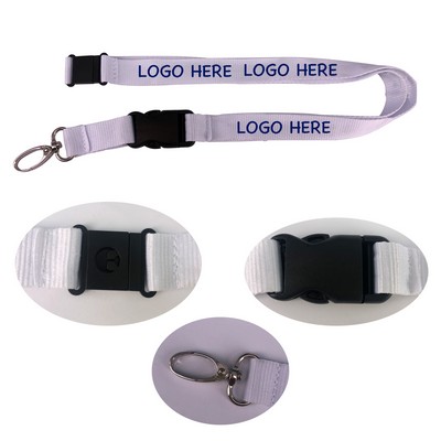 Silk Screened Polyester Breakaway Lanyard