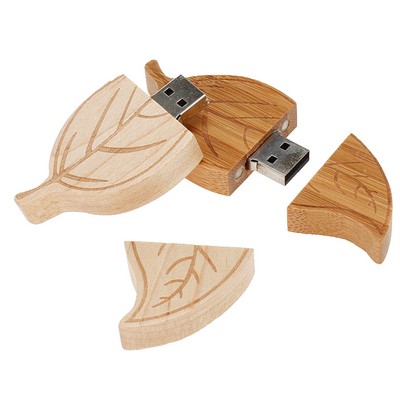 Leaf Wooden USB 2.0 Flash Drive