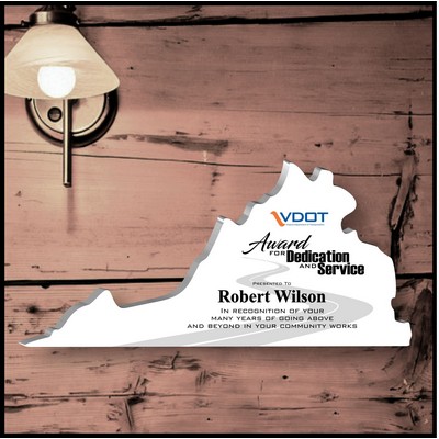 15" Virginia White Acrylic Plaque