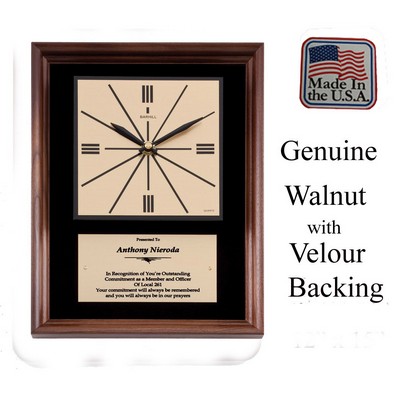 Quartz Clock Plaque Made In U.s.a