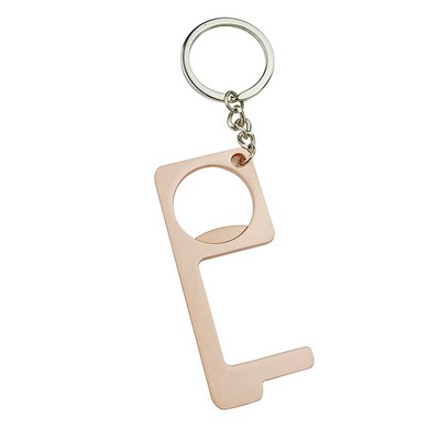 EDC Non-Contact Door Button Keychain w/Bottle Opener