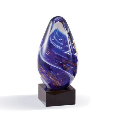 6½" Colors Sculpture Hand Blown Art Glass Award