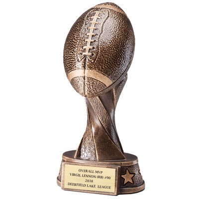 7¼" Antique Bronze Resin Football Trophy