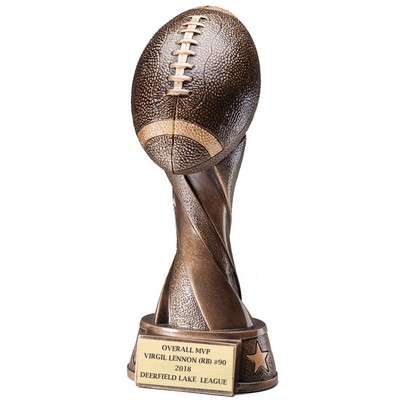 9" Antique Bronze Resin Football Trophy