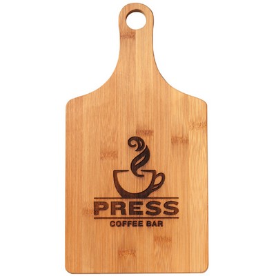 Genuine Bamboo Cutting Board w/Paddle Handle (13½" x 7")