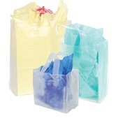 Clear Frosted Bag w/Soft Loop Handle (16"x6"x18")