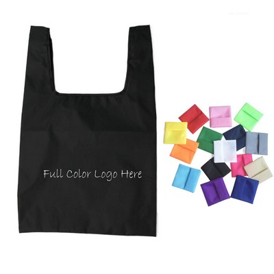 Folding Reusable Grocery Shopping Tote Bag