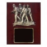 The Bravest Fire Fighter on Piano Finish Plaque (10½" x 13")