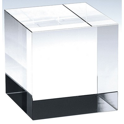 Medium Optical Crystal Straight Cube, 2-3/8" Square