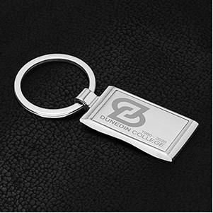 "Geo" Economy Laser Engraved Metal Keyholder