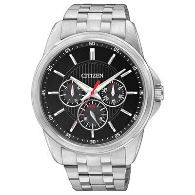 Citizen Men's Stainless Steel Quartz Watch w/Black Dial