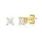 Jilco Inc. 0.25 TWT Yellow Gold Princess Cut Diamond Stud Earrings