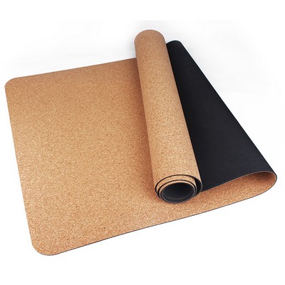 Non-Slip Cork Natural Rubber Mat Household Outdoor Exercise Fitness Yoga Mat