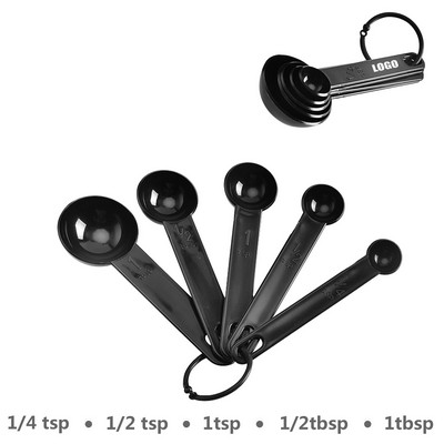 5 in 1 Black Measuring Spoon