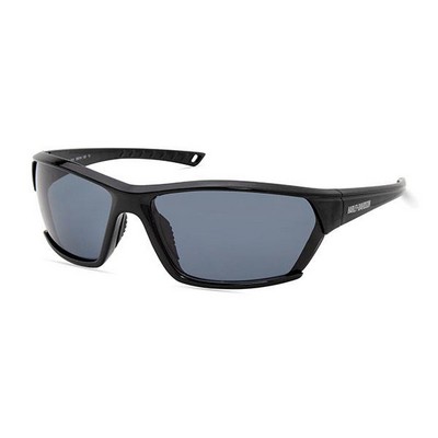 Harley Davidson® Men's Shiny Black/Smoke Gray Sunglasses