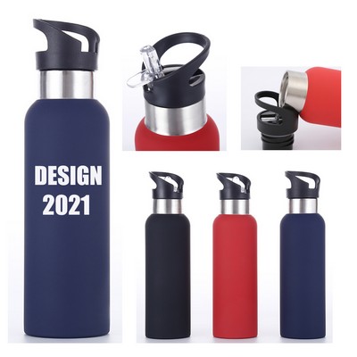 17Oz Stainless Steel Vacuum Insulate Thermal Bottle With Straw